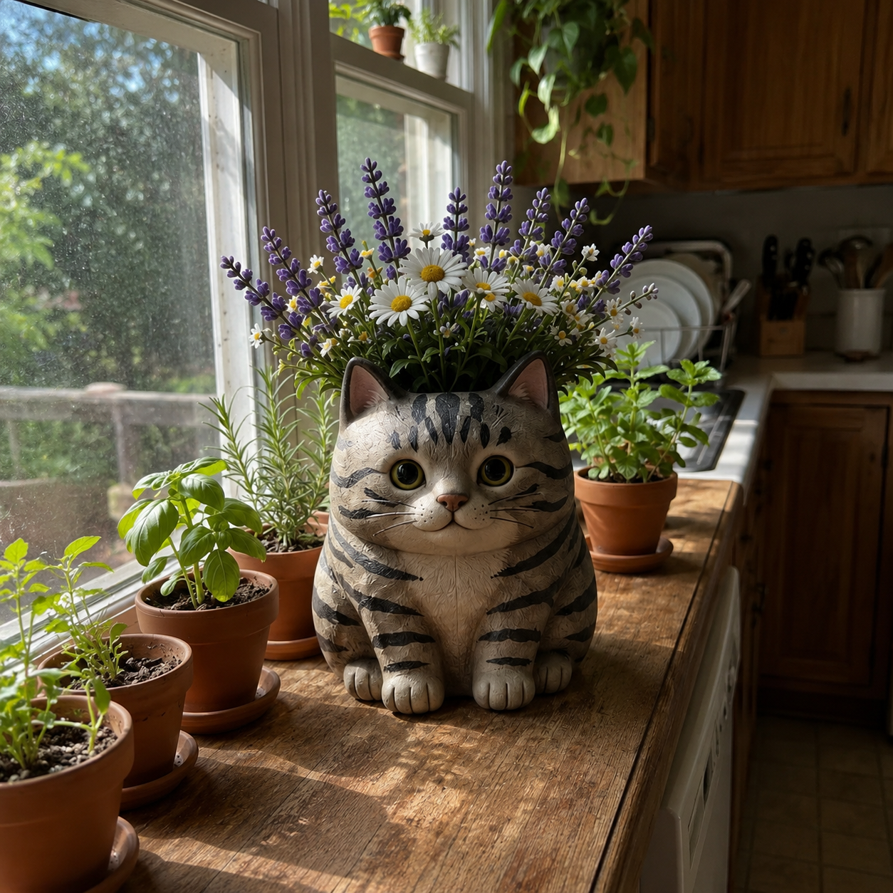 Cat Plant Pots